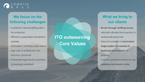 Illustration covers the core values of ITO outsourcing