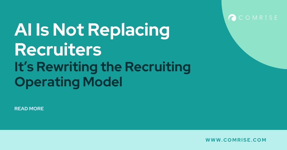 AI recruiting operating model illustrating human recruiters working with artificial intelligence in modern talent acquisition